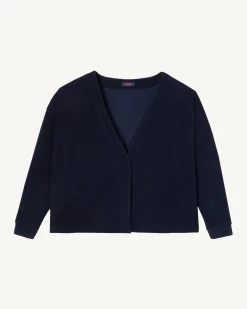 Kleding-JOTT Cardigan Eponge A Manches Longues Marine Pamplona 104 Navy