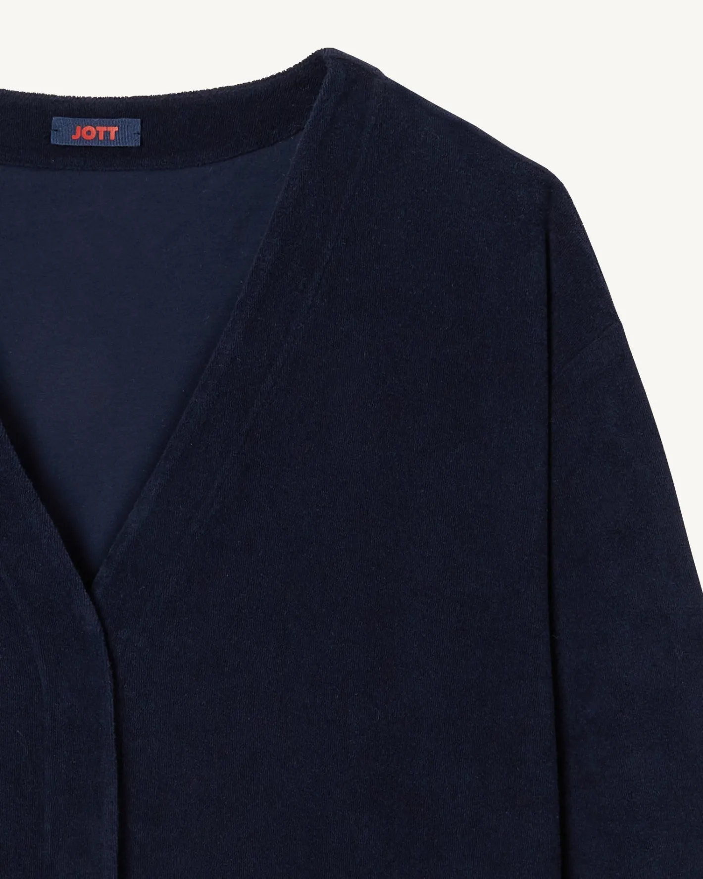 Kleding-JOTT Cardigan Eponge A Manches Longues Marine Pamplona 104 Navy