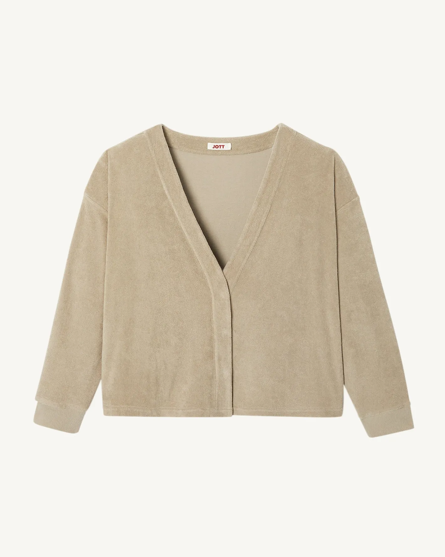 Kleding-JOTT Cardigan Eponge A Manches Longues Beige Pamplona 804 Beige