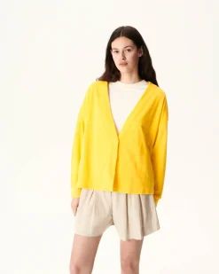 Kleding-JOTT Cardigan Eponge A Manches Longues Citron Pamplona 631 Lemon