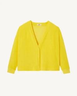 Kleding-JOTT Cardigan Eponge A Manches Longues Citron Pamplona 631 Lemon