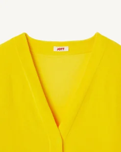 Kleding-JOTT Cardigan Eponge A Manches Longues Citron Pamplona 631 Lemon