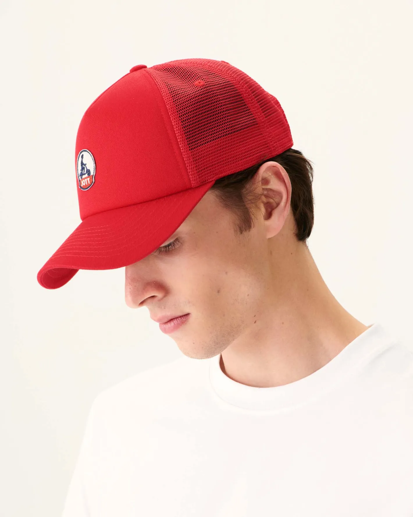 Accessoires-JOTT Casquette En Coton Et Mesh Rouge Rise 300 Red