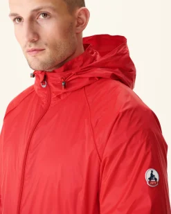 Donzen Jassen & Jacks-JOTT Coupe-Vent A Capuche Rouge Vif Mistral 318 Fire Red