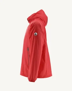 Donzen Jassen & Jacks-JOTT Coupe-Vent A Capuche Rouge Vif Mistral 318 Fire Red