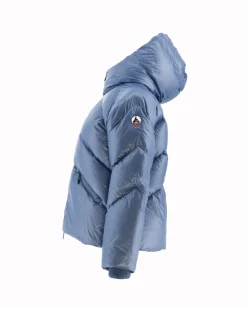 Donzen Jassen & Jacks-JOTT Doudoune A Capuche Bleu Delave Stellar 182 Bleu Delave