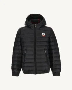 Donzen Jassen-JOTT Doudoune A Capuche Enfant Noir Ludo 999 Black