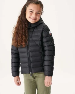 Donzen Jassen-JOTT Doudoune A Capuche Enfant Grand Froid Noir Opale 999 Black