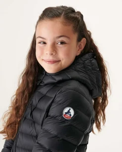 Donzen Jassen-JOTT Doudoune A Capuche Enfant Grand Froid Noir Opale 999 Black