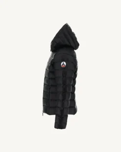 Donzen Jassen-JOTT Doudoune A Capuche Enfant Grand Froid Noir Opale 999 Black