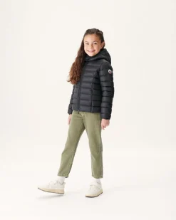 Donzen Jassen-JOTT Doudoune A Capuche Enfant Grand Froid Noir Opale 999 Black