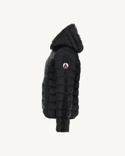 Donzen Jassen-JOTT Doudoune A Capuche Enfant Grand Froid Noir Gold 999 Black