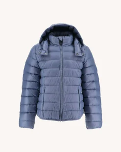 Donzen Jassen-JOTT Doudoune A Capuche Enfant Grand Froid Bleu Delave Gold 182 Bleu Delave
