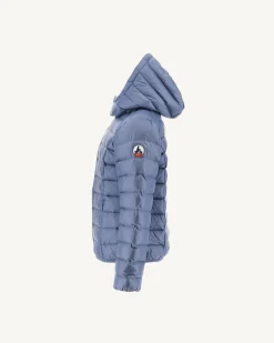 Donzen Jassen-JOTT Doudoune A Capuche Enfant Grand Froid Bleu Delave Gold 182 Bleu Delave