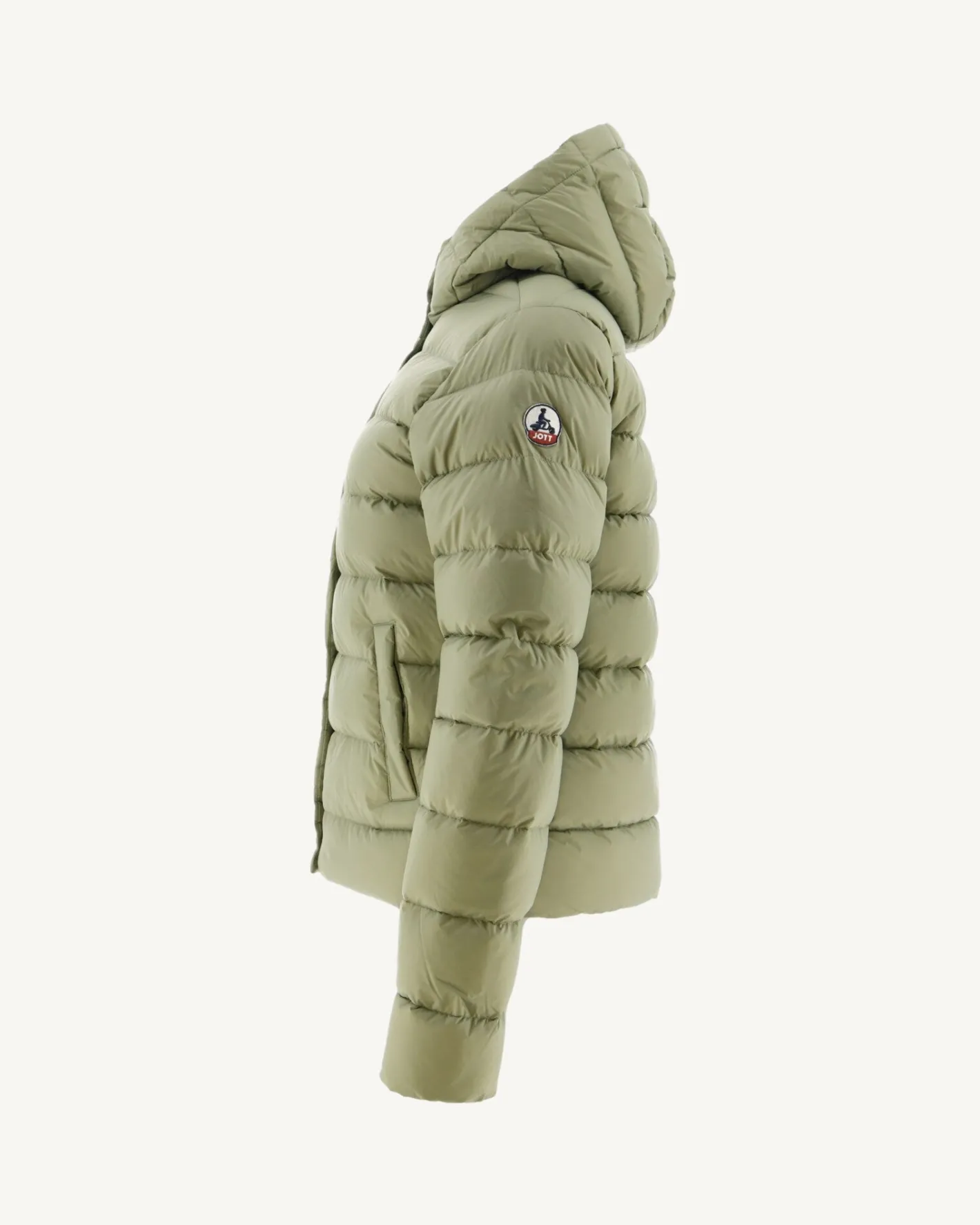 Donzen Jassen & Jacks-JOTT Doudoune Droite A Capuche Kaki Clair Jane 247 Bush