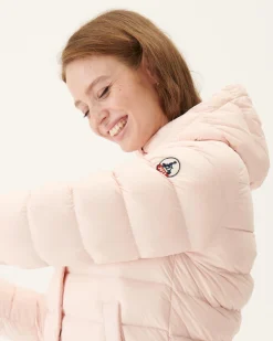 Donzen Jassen & Jacks-JOTT Doudoune Droite A Capuche Rose Clair Jane 463 Soft Pink