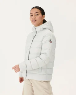 Donzen Jassen & Jacks-JOTT Doudoune Droite A Capuche Gris Clair Jane 532 Soft Grey