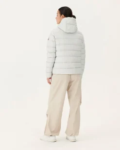 Donzen Jassen & Jacks-JOTT Doudoune Droite A Capuche Gris Clair Jane 532 Soft Grey