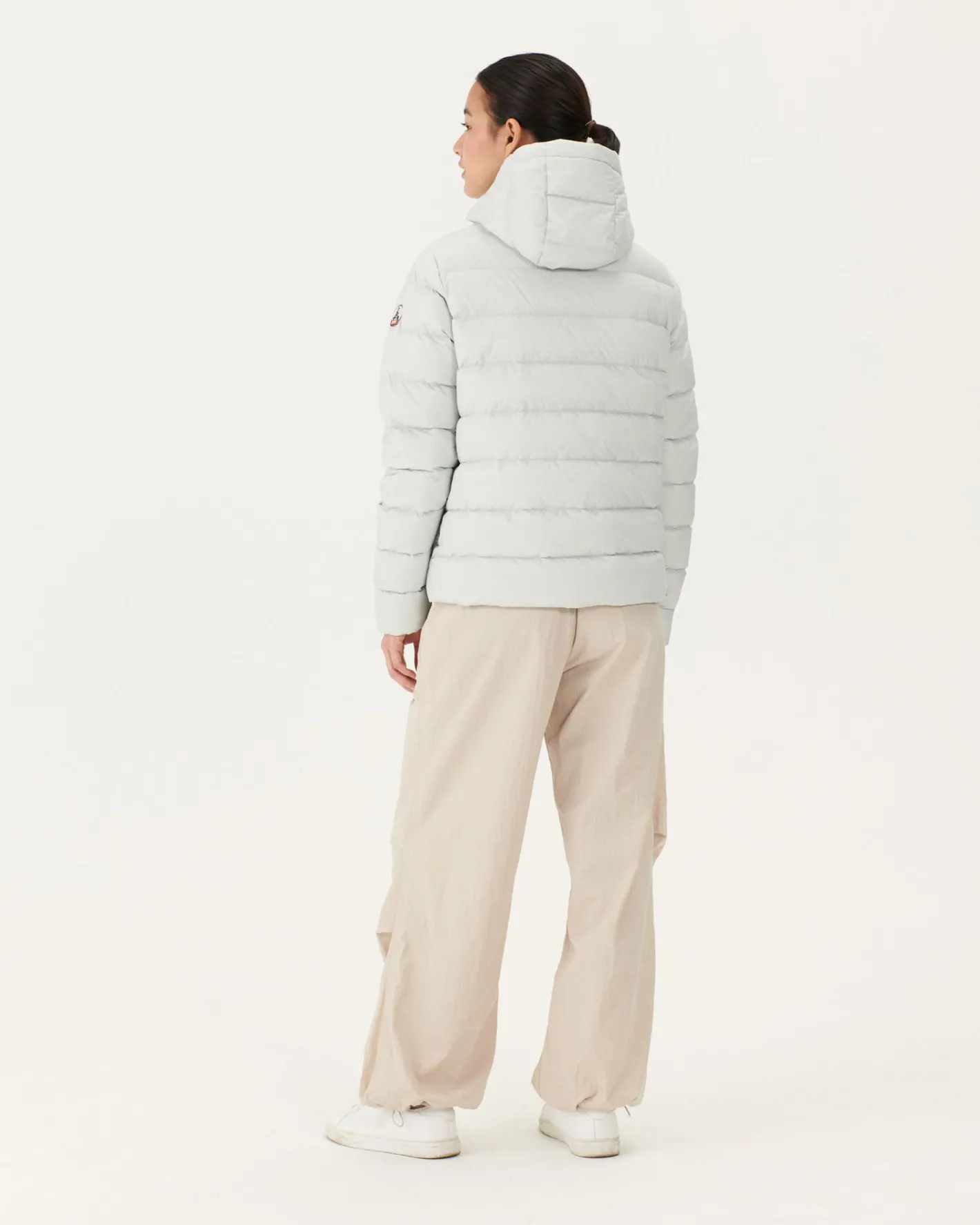 Donzen Jassen & Jacks-JOTT Doudoune Droite A Capuche Gris Clair Jane 532 Soft Grey