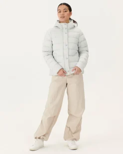 Donzen Jassen & Jacks-JOTT Doudoune Droite A Capuche Gris Clair Jane 532 Soft Grey
