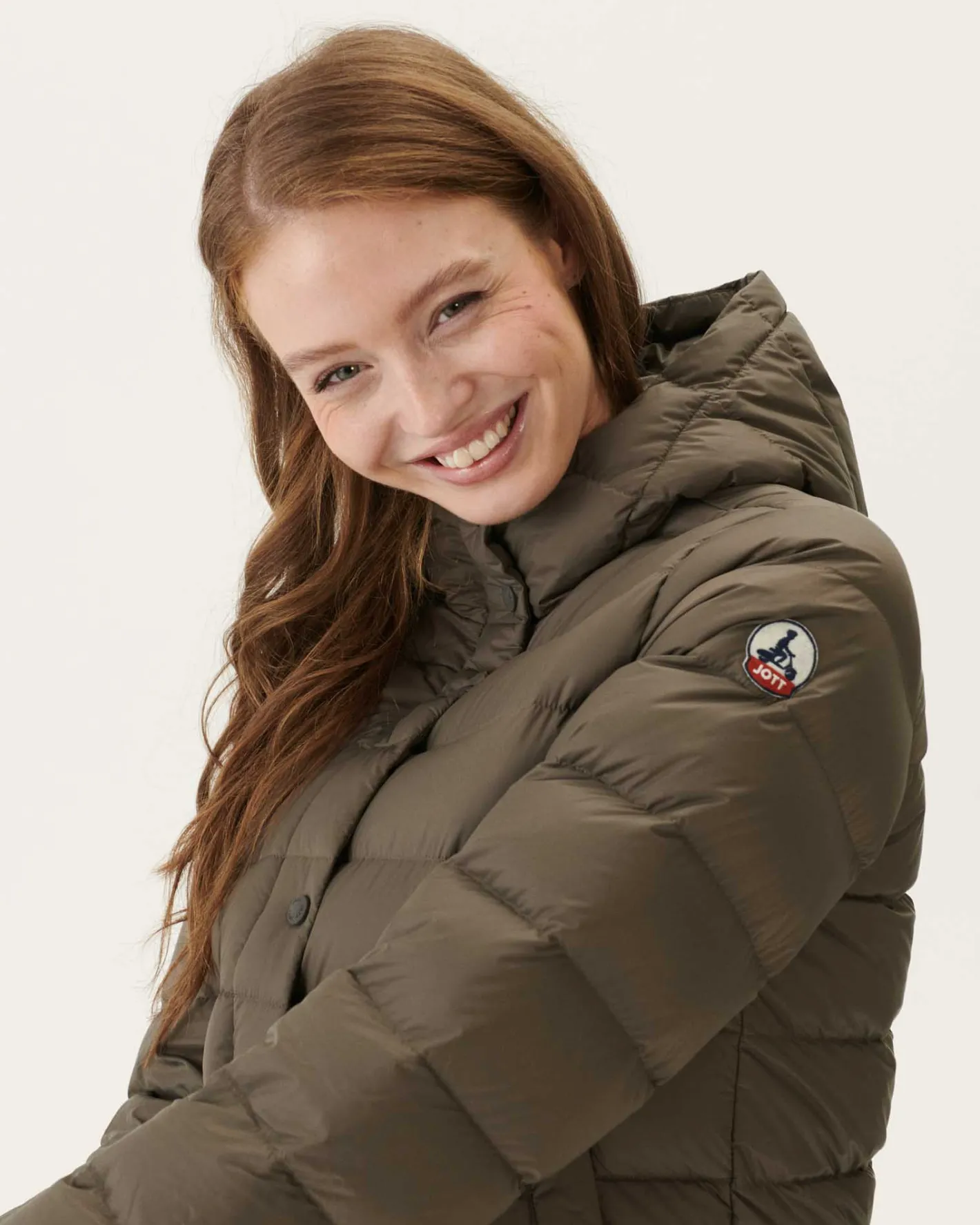 Donzen Jassen & Jacks-JOTT Doudoune Droite A Capuche Taupe Jane 808 Taupe