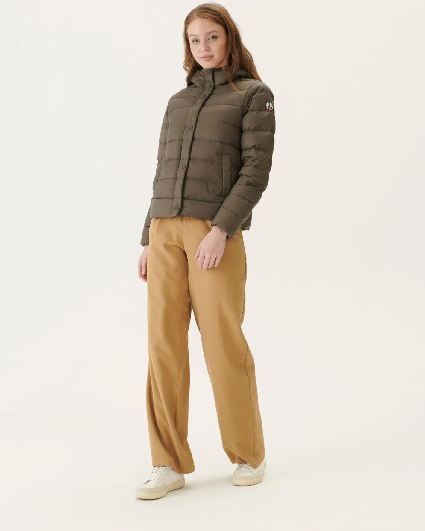 Donzen Jassen & Jacks-JOTT Doudoune Droite A Capuche Taupe Jane 808 Taupe