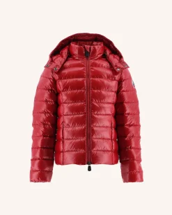 Donzen Jassen-JOTT Doudoune Laquee A Capuche Enfant Grand Froid Rouge Opale 300 Red