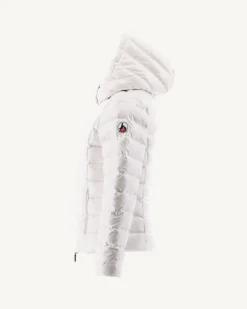 Donzen Jassen-JOTT Doudoune Laquee A Capuche Enfant Grand Froid Blanc Opale 901 Blanc