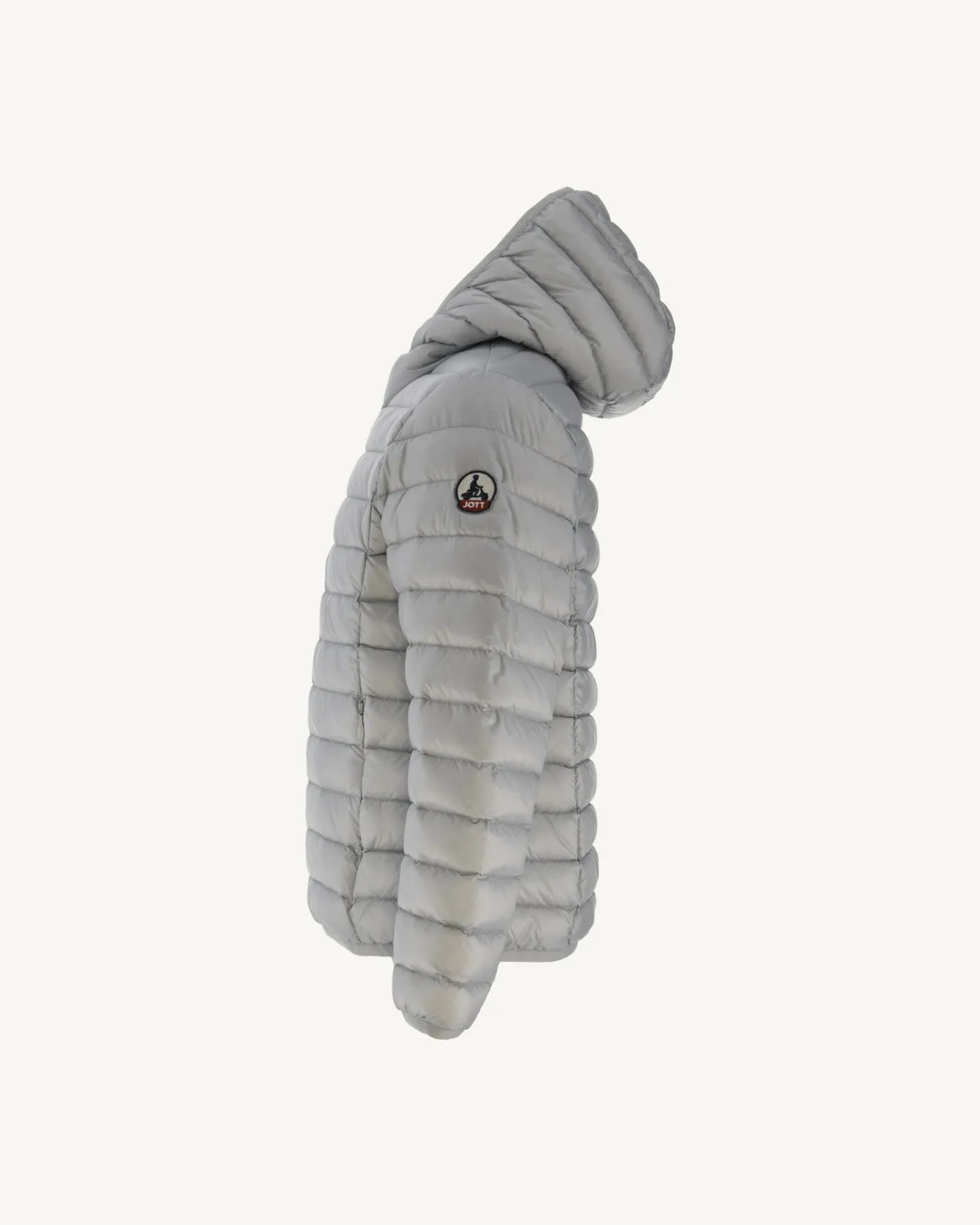 Donzen Jassen-JOTT Doudoune Legere A Capuche Enfant Gris Clair Hugo 532 Soft Grey