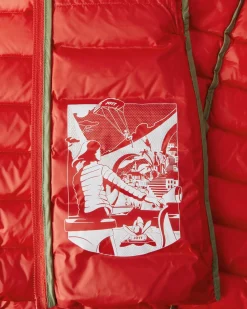 Donzen Jassen & Jacks-JOTT Doudoune Legere A Capuche Rouge Vif Nico 318 Fire Red