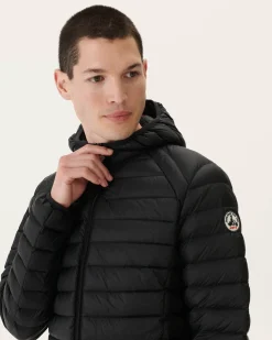 Donzen Jassen & Jacks-JOTT Doudoune Legere A Capuche Noir Nico 999 Noir