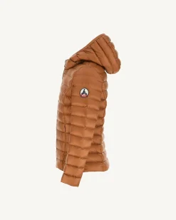 Donzen Jassen-JOTT Doudoune Legere A Capuche Enfant Caramel Carla 811 Caramel