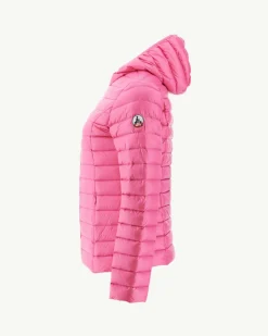 Donzen Jassen & Jacks-JOTT Doudoune Legere A Capuche Rose Intense Cloe 457 Wild Rose