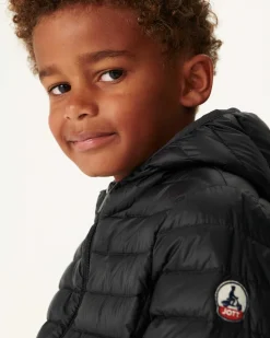 Donzen Jassen-JOTT Doudoune Legere A Capuche Enfant Noir Hugo 999 Noir