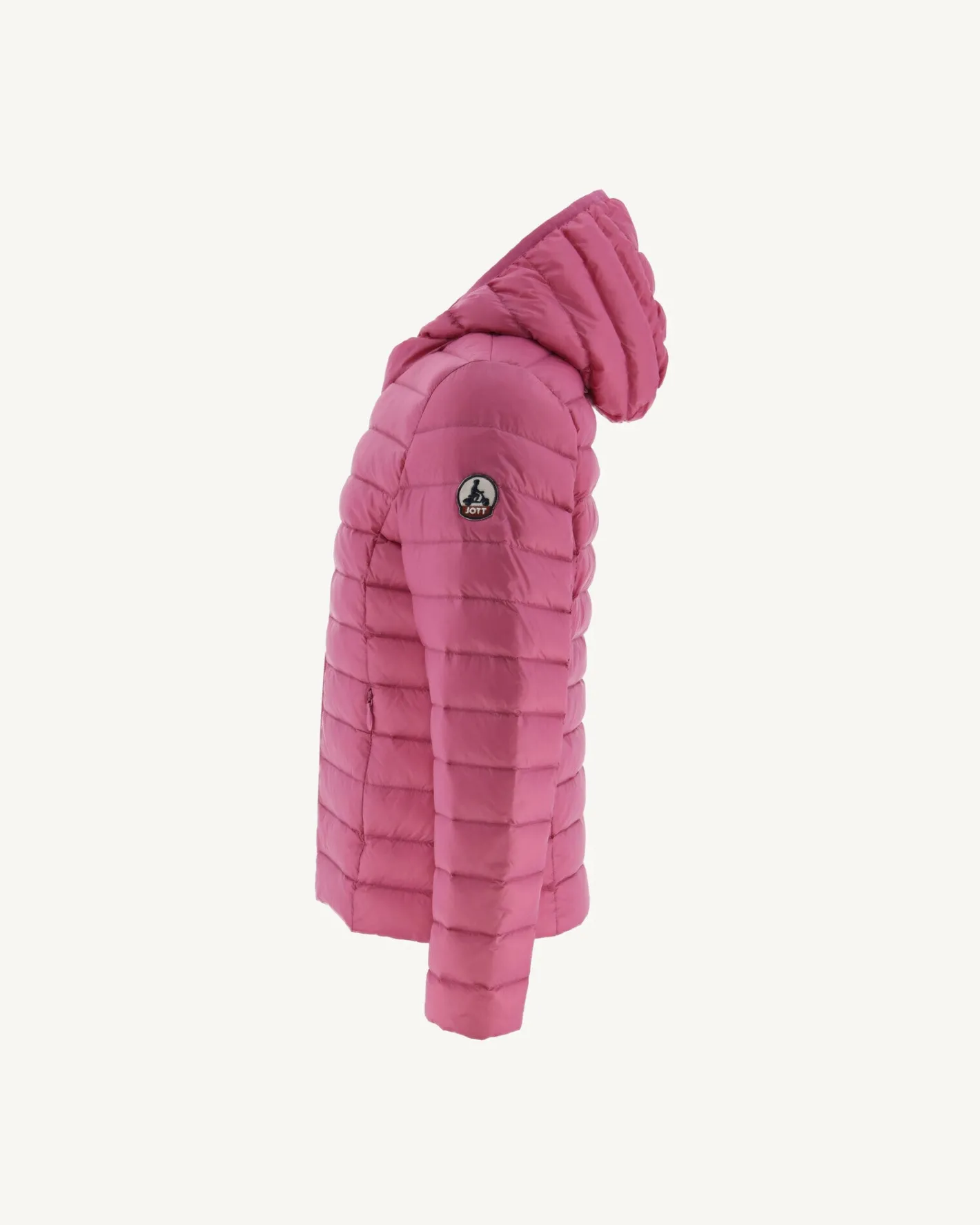 Donzen Jassen-JOTT Doudoune Legere A Capuche Enfant Rose Intense Carla 457 Wild Rose