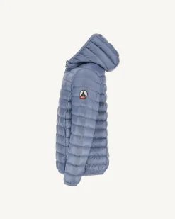 Donzen Jassen-JOTT Doudoune Legere A Capuche Enfant Bleu Delave Hugo 182 Bleu Delave