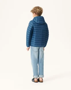 Donzen Jassen-JOTT Doudoune Legere A Capuche Enfant Bleu Jeans Hugo 140 Blue Jeans
