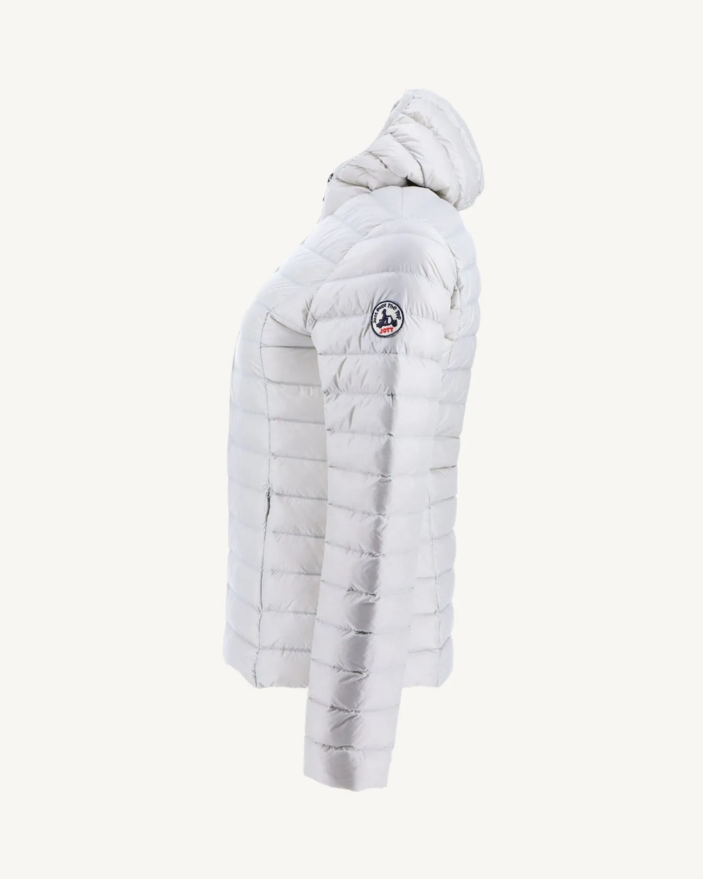 Donzen Jassen & Jacks-JOTT Doudoune Legere A Capuche Gris Mastic Cloe 558 Gris Mastic