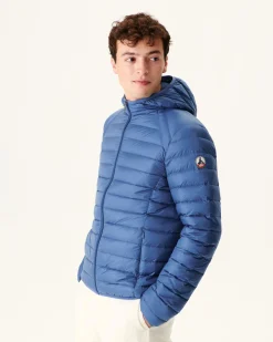 Donzen Jassen & Jacks-JOTT Doudoune Legere A Capuche Bleu Jeans Nico 140 Blue Jeans
