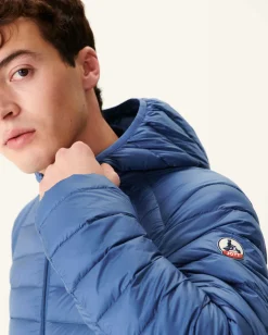 Donzen Jassen & Jacks-JOTT Doudoune Legere A Capuche Bleu Jeans Nico 140 Blue Jeans