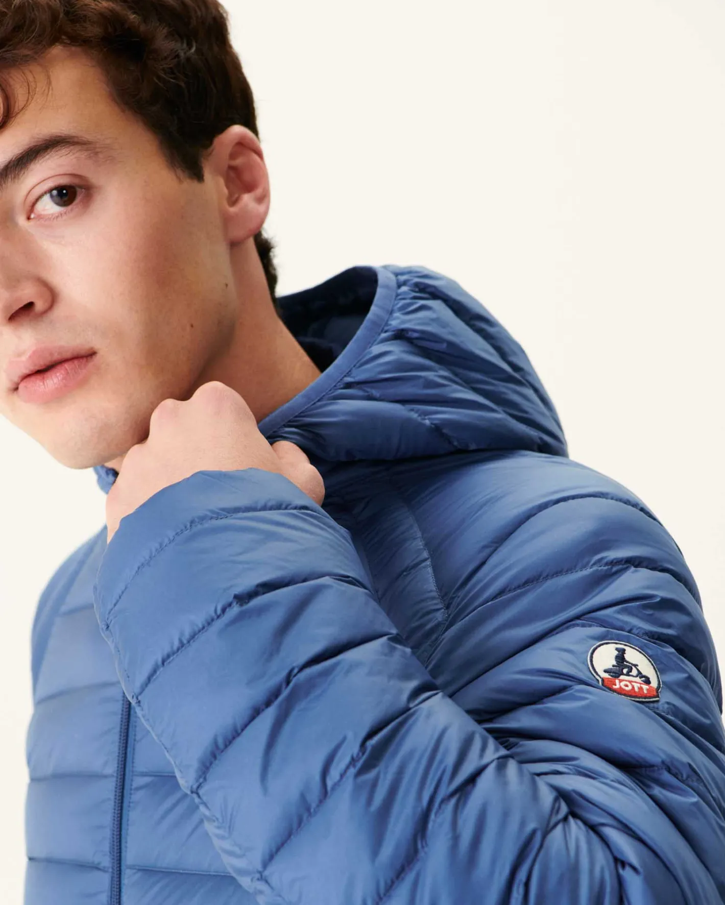 Donzen Jassen & Jacks-JOTT Doudoune Legere A Capuche Bleu Jeans Nico 140 Blue Jeans