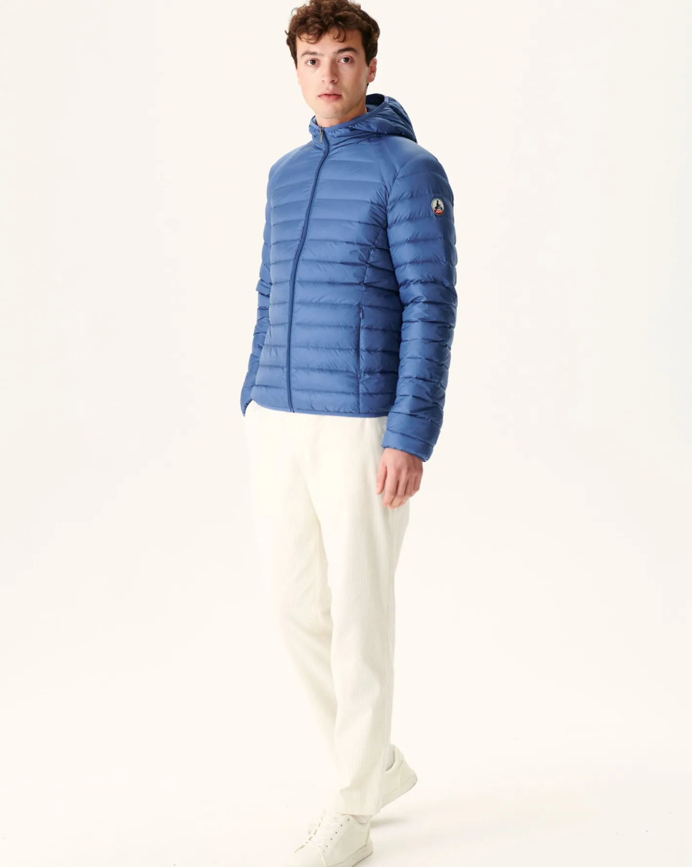 Donzen Jassen & Jacks-JOTT Doudoune Legere A Capuche Bleu Jeans Nico 140 Blue Jeans