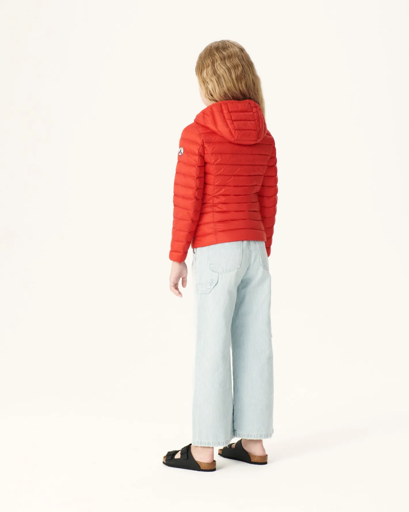 Donzen Jassen-JOTT Doudoune Legere A Capuche Enfant Rouge Vif Carla 318 Fire Red