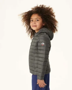 Donzen Jassen-JOTT Doudoune Legere A Capuche Enfant Anthracite Carla 504 Anthracite