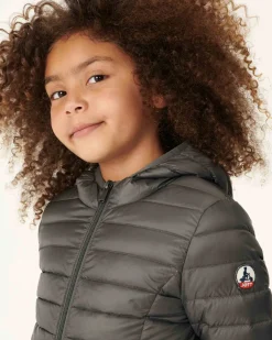 Donzen Jassen-JOTT Doudoune Legere A Capuche Enfant Anthracite Carla 504 Anthracite