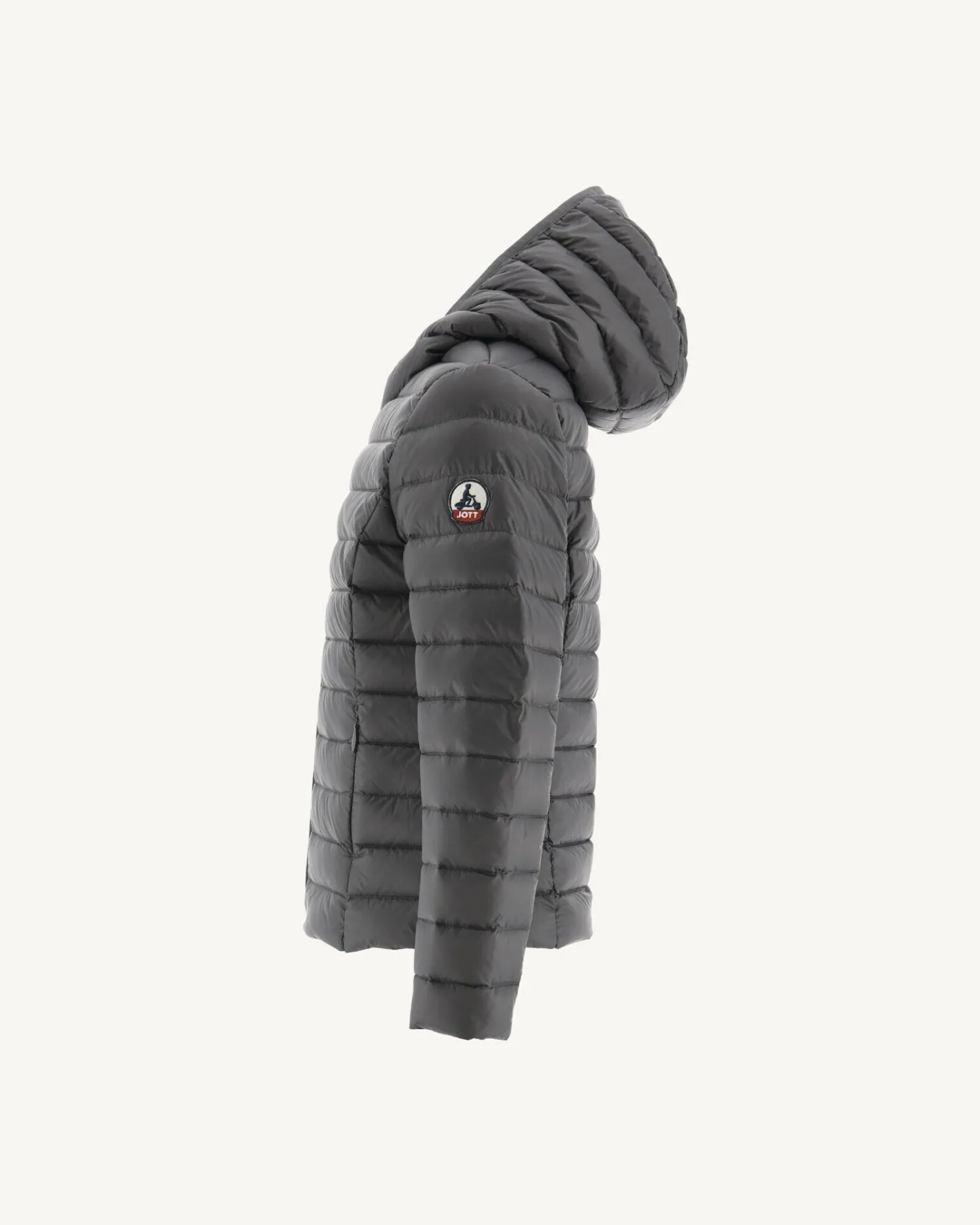 Donzen Jassen-JOTT Doudoune Legere A Capuche Enfant Anthracite Carla 504 Anthracite