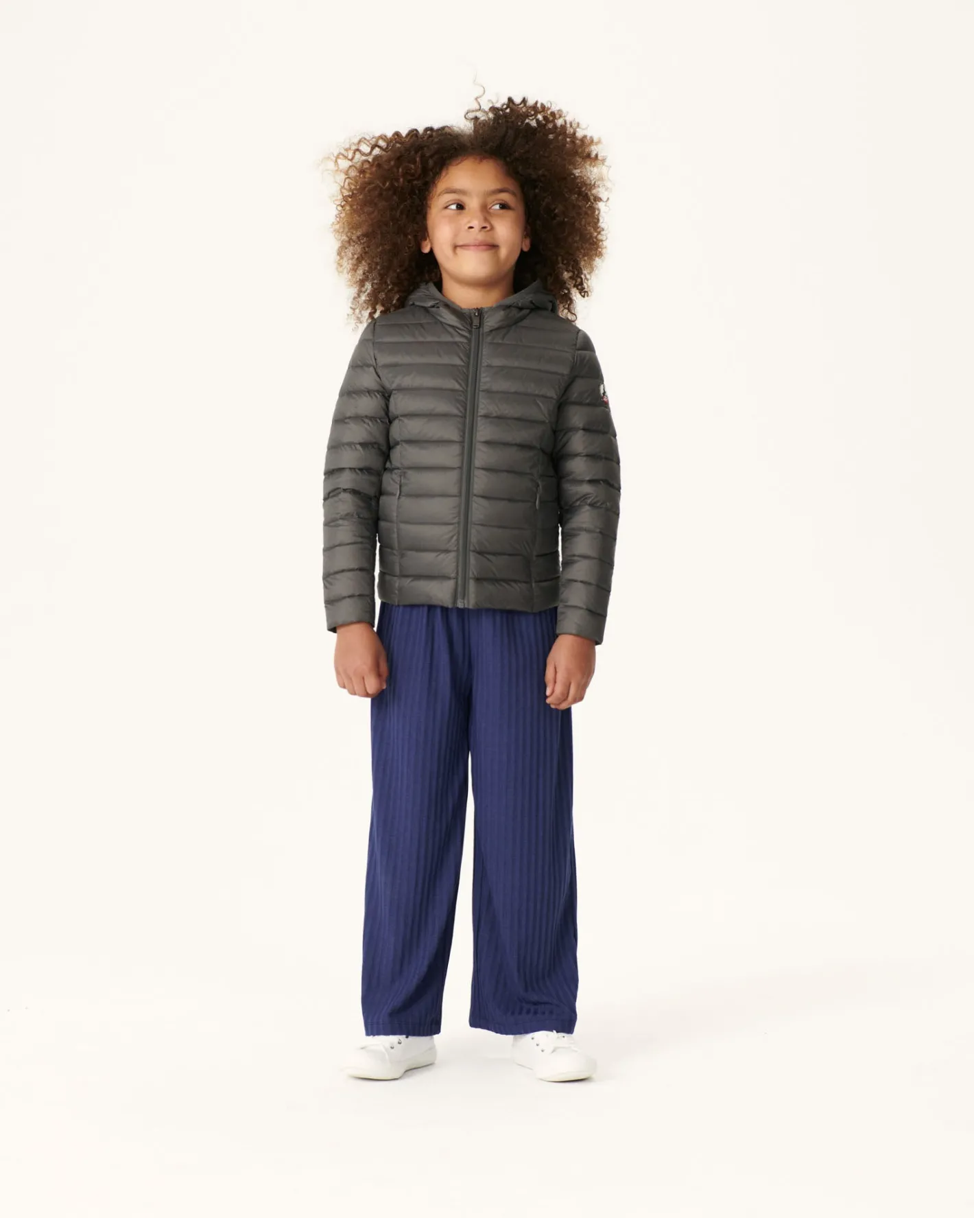 Donzen Jassen-JOTT Doudoune Legere A Capuche Enfant Anthracite Carla 504 Anthracite