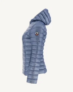 Donzen Jassen & Jacks-JOTT Doudoune Legere A Capuche Bleu Delave Cloe 182 Bleu Delave