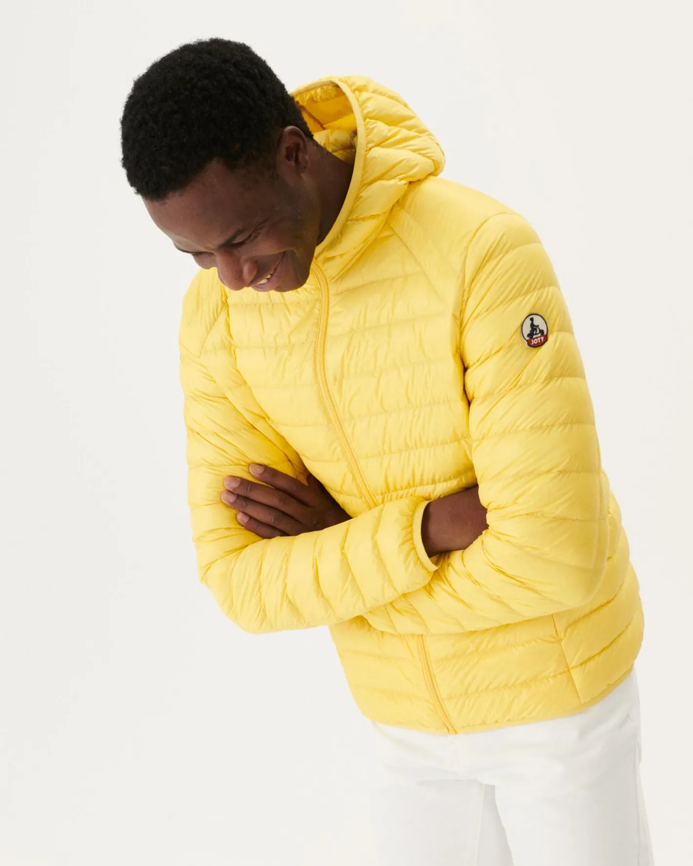 Donzen Jassen & Jacks-JOTT Doudoune Legere A Capuche Jaune Clair Nico 627 Soft Yellow