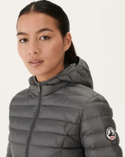 Donzen Jassen & Jacks-JOTT Doudoune Legere A Capuche Anthracite Cloe 504 Anthracite